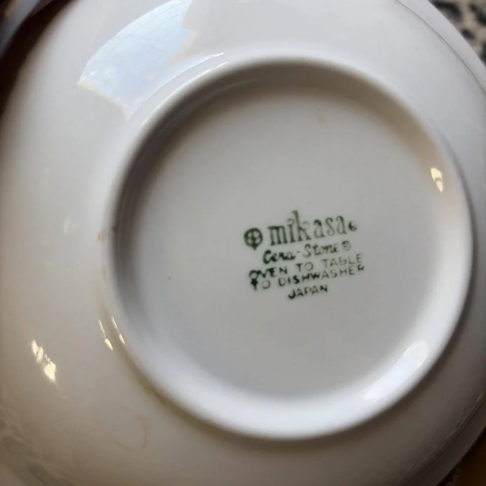 4 Mikasa Cera Stone Soup‎ Cereal Salad Bowl Mocha Brown 3999 Japan 6-1/2